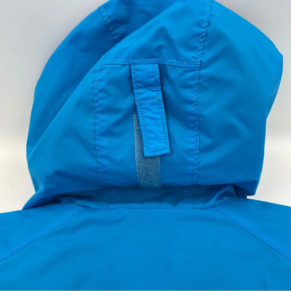 Columbia EUC Boys Girls Youth Hooded Zip Windbreaker Jacket Pockets Blue 18 / 20